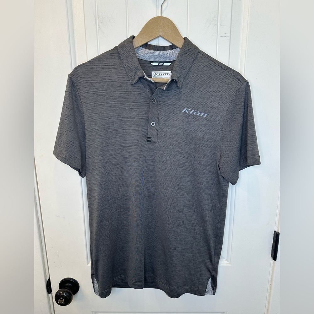 Klim Tactical Polo Shirt Men's S Small Gray Golf EUC